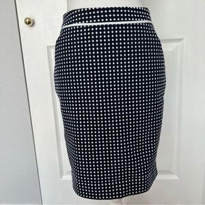 The Limited Navy Blue and White‎ Polka Dot Skirt Size 0